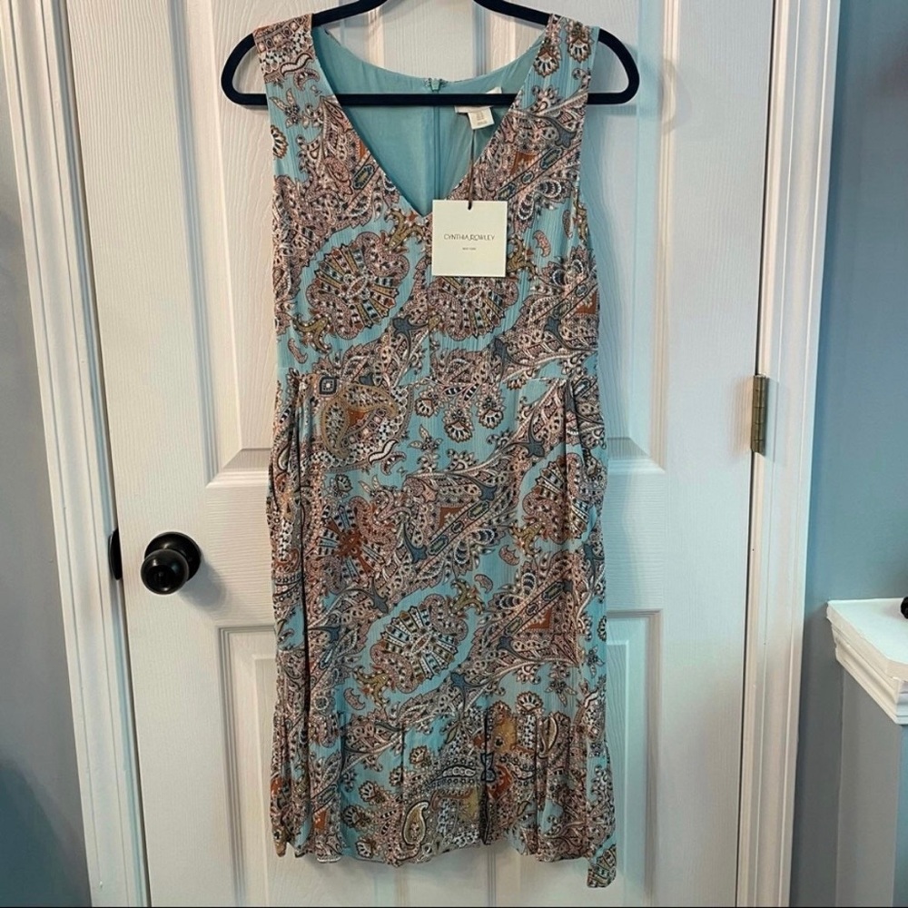 Cynthia Rowley Paisley Print Tank Dress Size 6 NWT